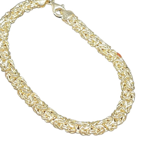 925 Sterling Silver Byzantine Link Bracelet 8” Inch Chain bracelet - Picture 9 of 9